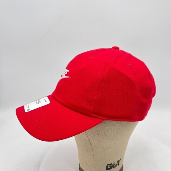 Nike Tennis 1 Size Red White Cotton Embroidered Baseball Cap Hat - Picture 3 of 11